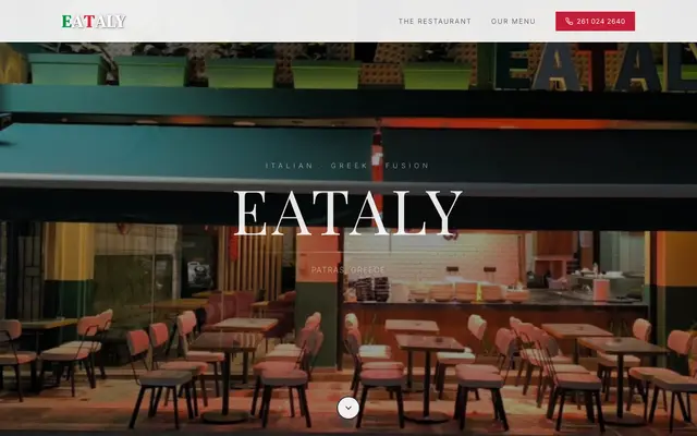 Bildschirmfoto der Website: Eataly Patra